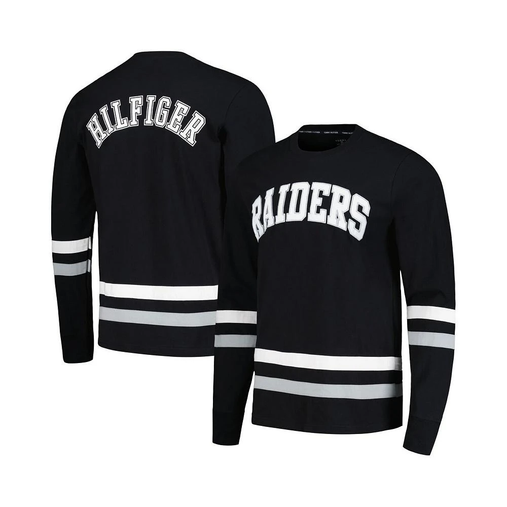 商品Tommy Hilfiger|Men's Black, Silver Las Vegas Raiders Nolan Long Sleeve T-shirt,价格¥490,第1张图片