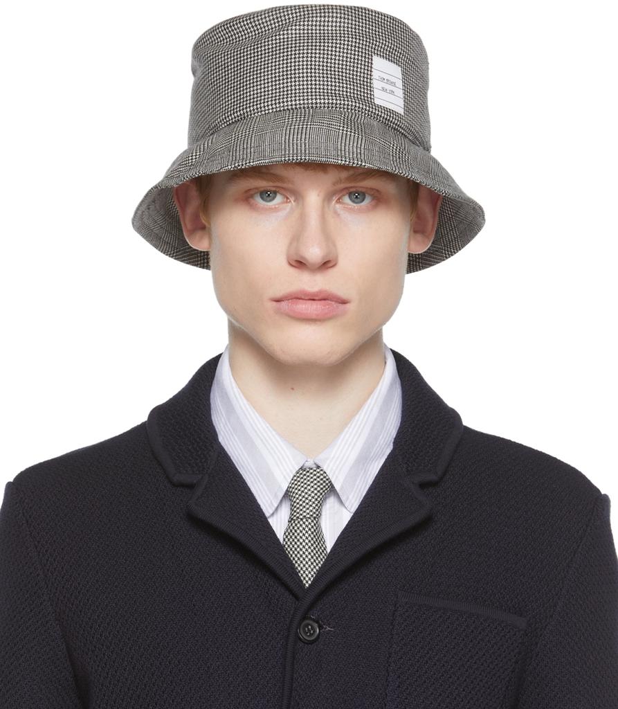 SSENSE Exclusive Black & White Wool Bucket Hat商品第1张图片规格展示