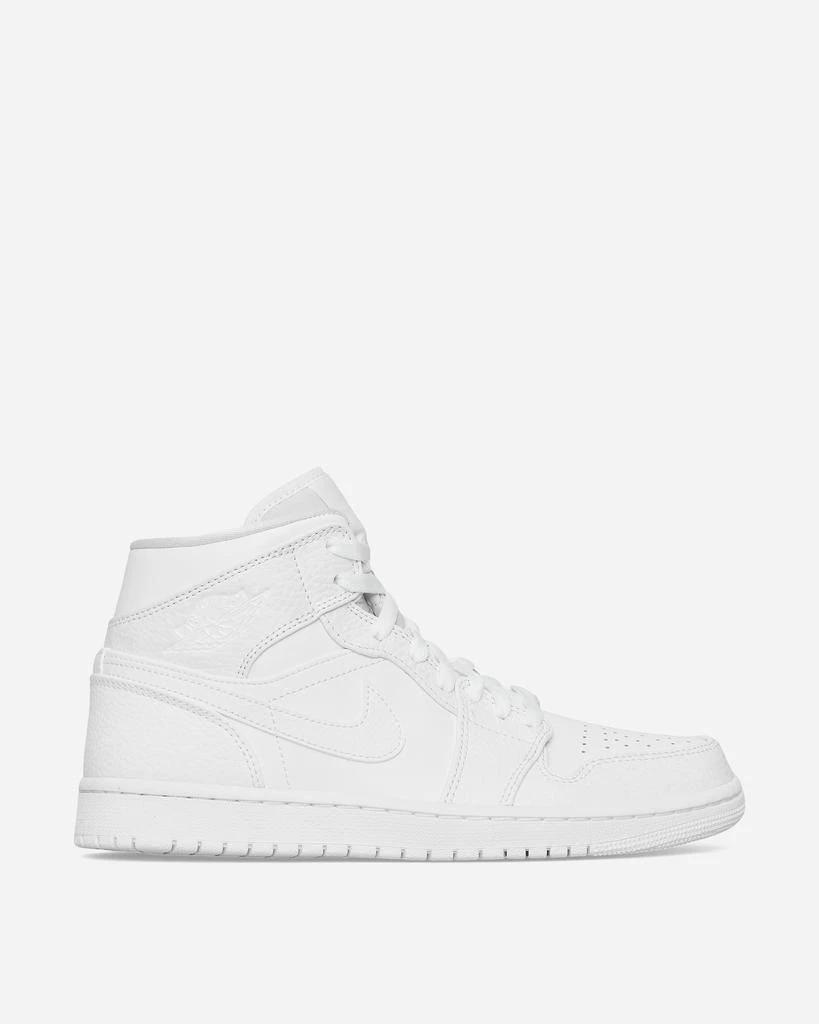 商品Jordan|男款 Air Jordan 1 中帮休闲鞋 纯白色,价格¥944,第1张图片