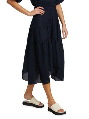 商品FRAME|Gathered Seam Midi Skirt,价格¥1230,第3张图片详细描述