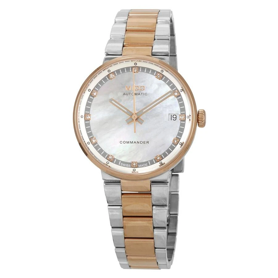 商品MIDO|Commander II Automatic White Mother of Pearl Dial Watch M014.207.22.116.80,价格¥3331,第1张图片