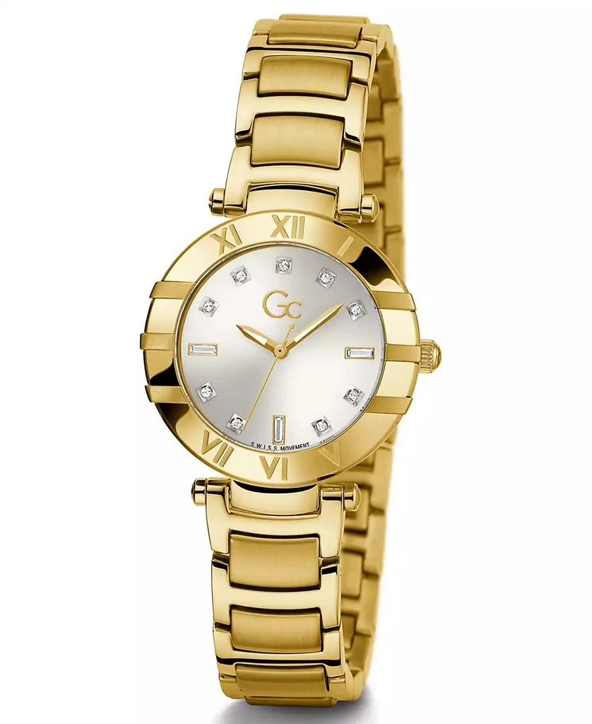 商品GUESS|Gc Cruise Women's Swiss Gold-Tone Stainless Steel Bracelet Watch 32mm,价格¥2808,第5张图片详细描述