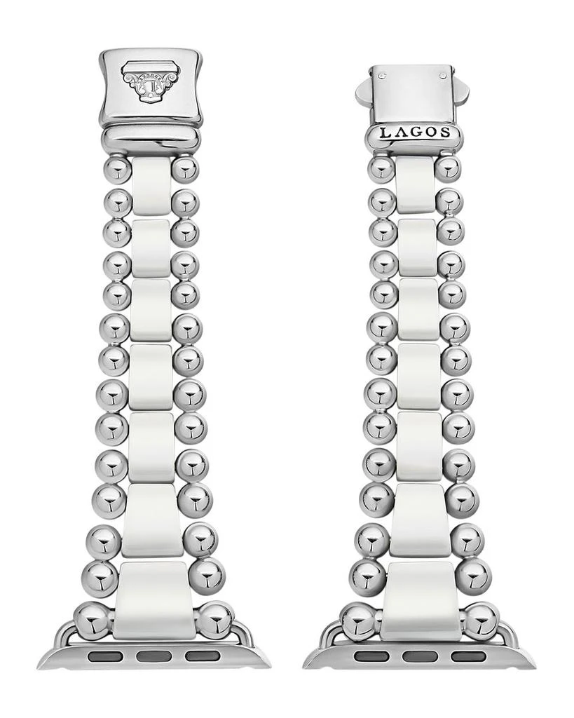 White Ceramic Smart Caviar Apple™ Watch Band, 38mm-42mm 商品