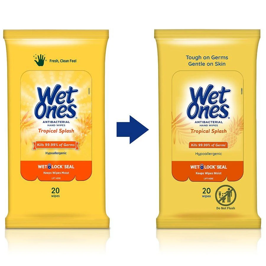 商品Wet Ones|Antibacterial Hand Wipes Tropical Splash,价格¥22,第3张图片详细描述