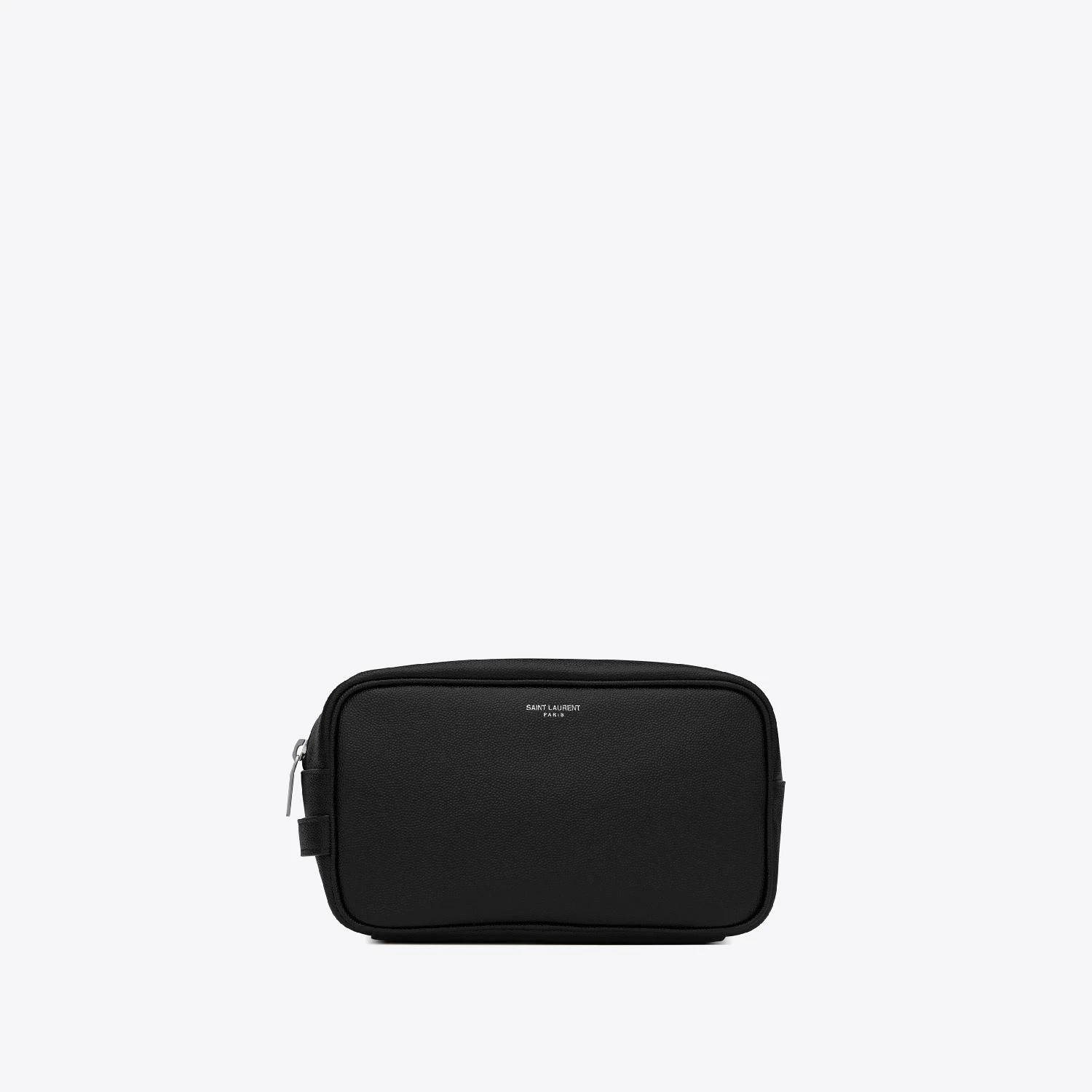【预售】 YSL圣罗兰 24秋冬 男士 手拿包 SAINT LAURENT PARIS PETITE TROUSSE DE TOILETTE EN CUIR EMBOSSÉ GRAIN DE POUDRE 6501251GF0N1000 商品