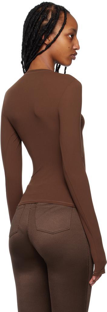 商品SKIMS|Brown Fits Everybody Long Sleeve T-Shirt,价格¥486,第3张图片详细描述