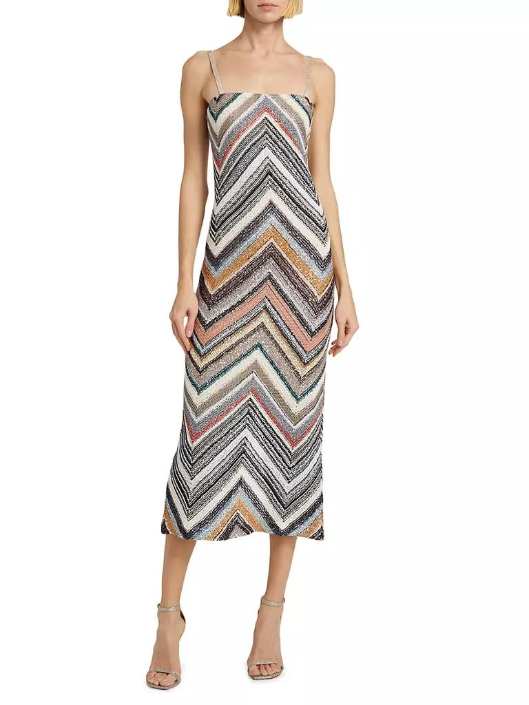 商品Missoni|Chevron Sequin Knit Convertible Slipdress,价格¥13691,第3张图片详细描述