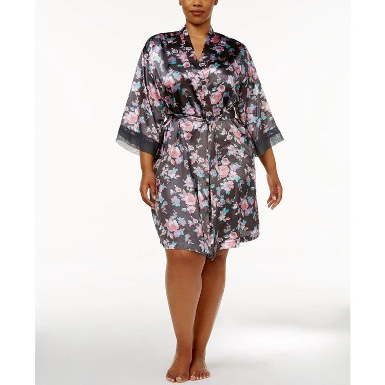 商品Thalia Sodi|Plus Size Printed Kimono Wrap Robe, Only at Macy's,价格¥160,第2张图片详细描述