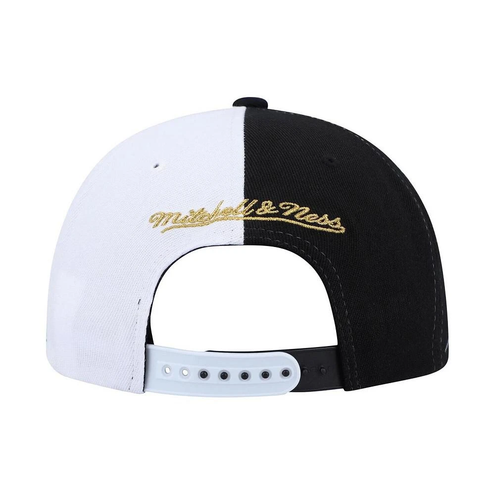 商品Mitchell and Ness|Men's Black and White Brooklyn Nets Diamond Cut Snapback Hat,价格¥202,第3张图片详细描述