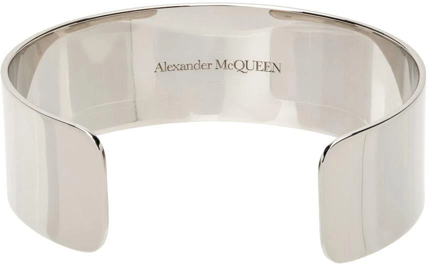 商品Alexander McQueen|Silver Wide Cuff Bracelet,价格¥1199,第4张图片详细描述