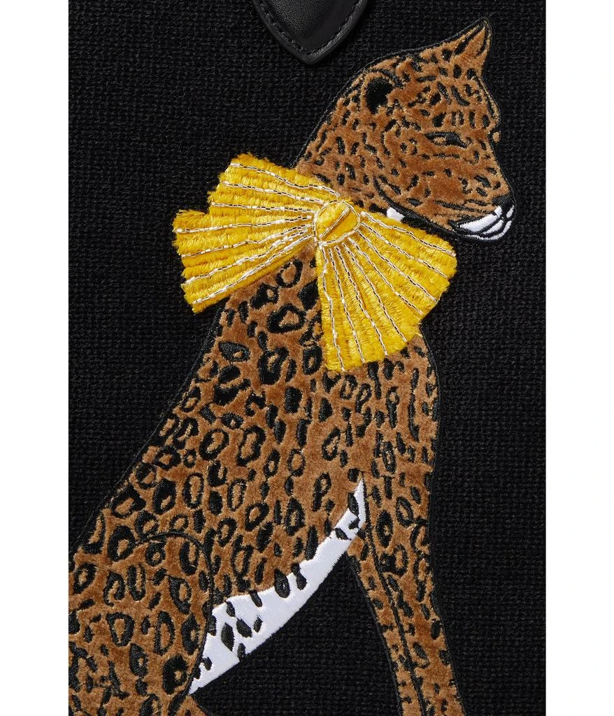 商品Kate Spade|Manhattan Lady Leopard Embroidered Fabric Large Tote,价格¥3657,第4张图片详细描述