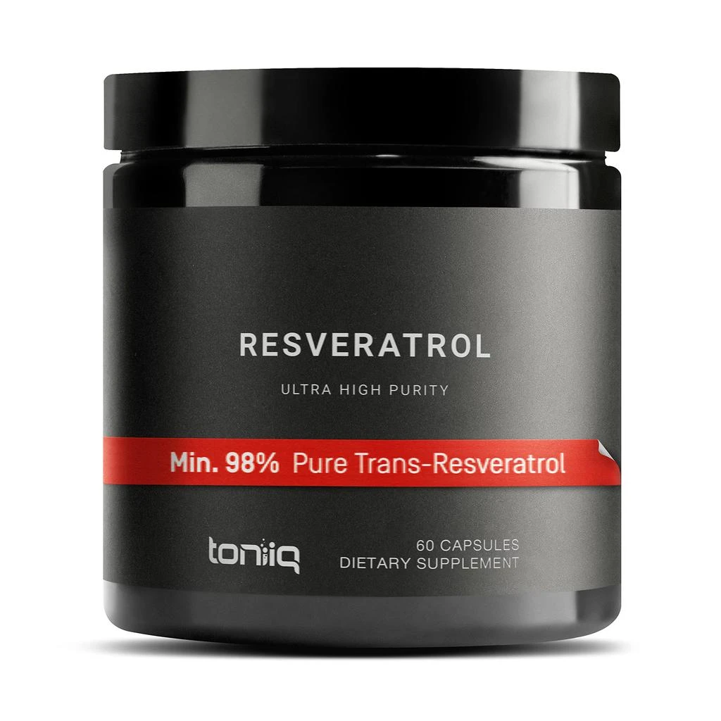 商品Toniiq|Toniiq Ultra High Purity Resveratrol Capsules - 98% Trans-Resveratrol - Highly Purified and Bioavailable - 60 Caps Reservatrol Supplement,价格¥212,第1张图片