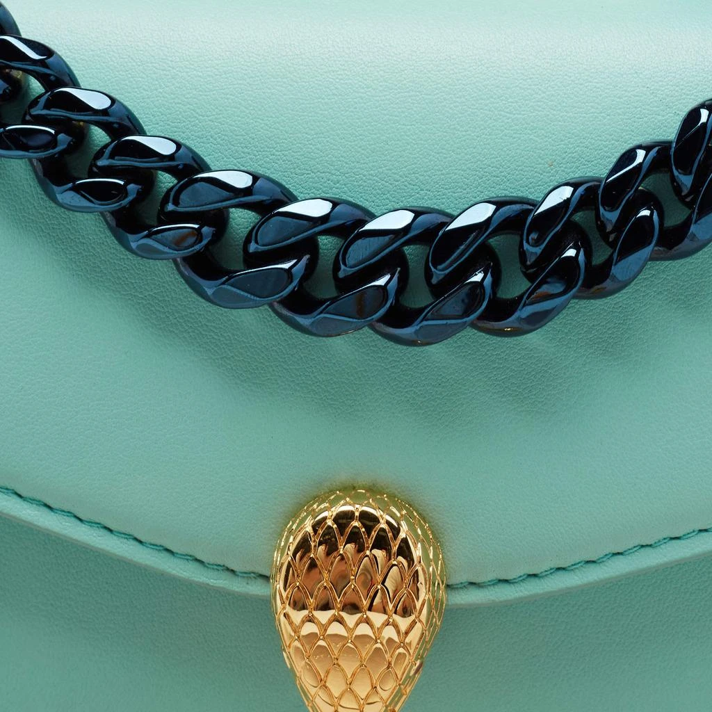商品[二手商品] BVLGARI|Bvlgari Turquoise Leather Serpenti Forever Pochette ,价格¥7556,第5张图片详细描述