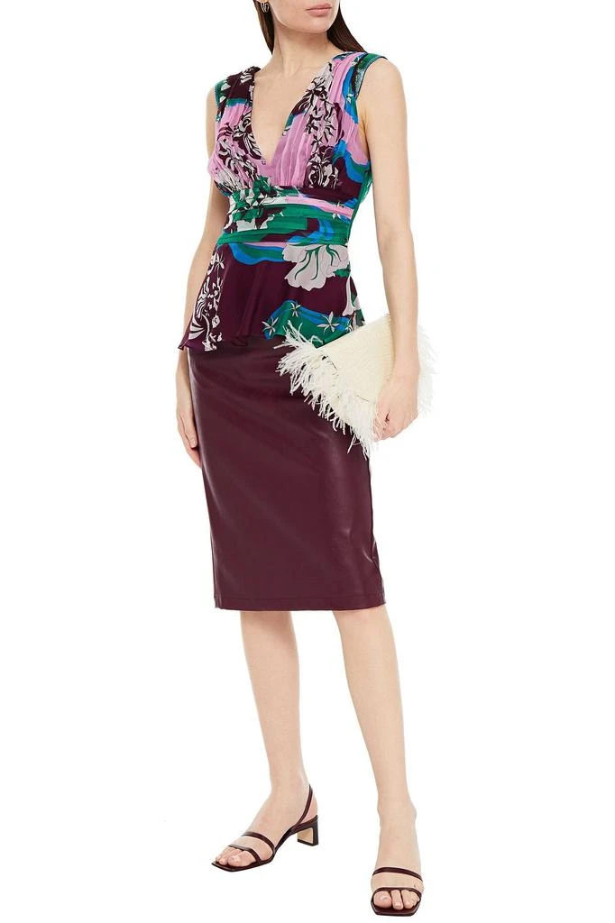 商品EMILIO PUCCI|Pleated printed silk-blend georgette top,价格¥2688,第4张图片详细描述