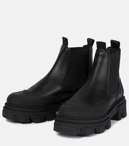 商品Ganni|Low-rise leather Chelsea boots,价格¥2551,第5张图片详细描述