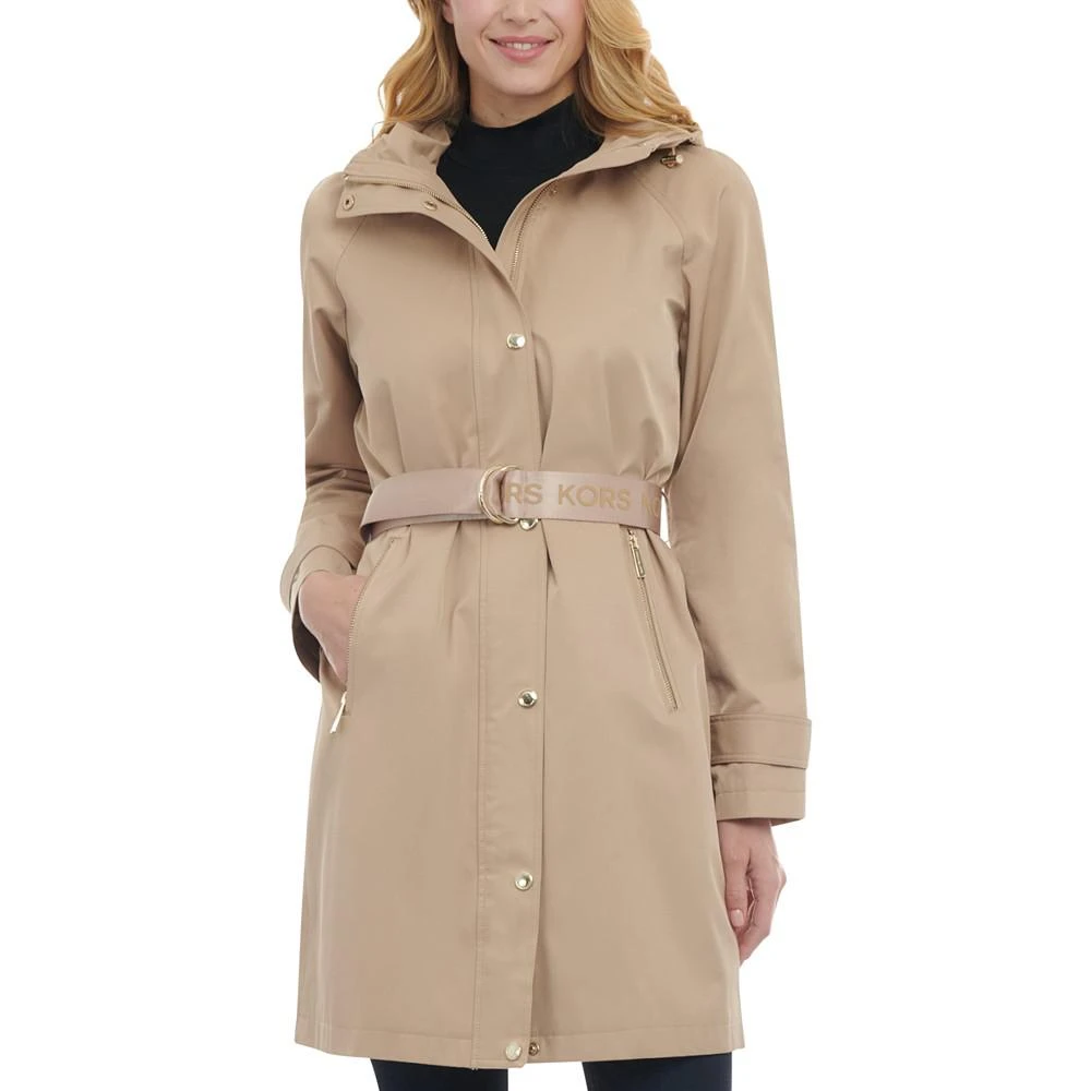 商品Michael Kors|Petite Belted Hooded Trench Coat,价格¥1786,第1张图片