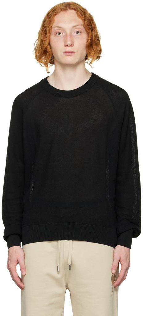 Black Cotton Sweater商品第1张图片规格展示