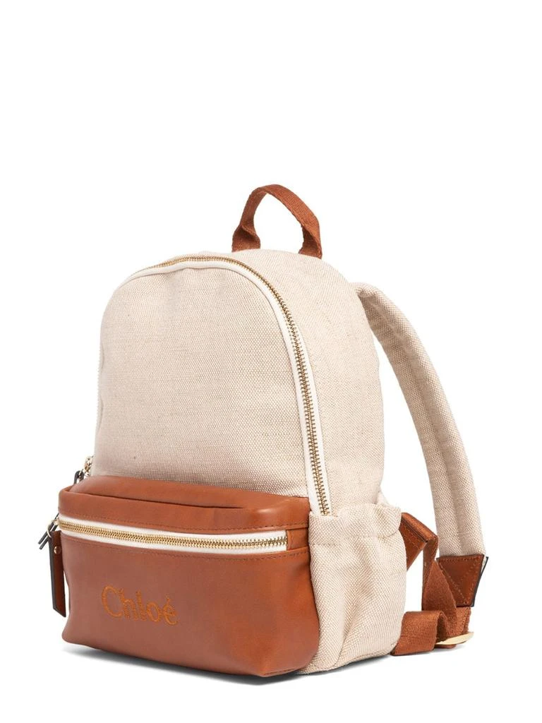 商品Chloé|Organic Canvas Backpack W/ Logo,价格¥2817,第1张图片