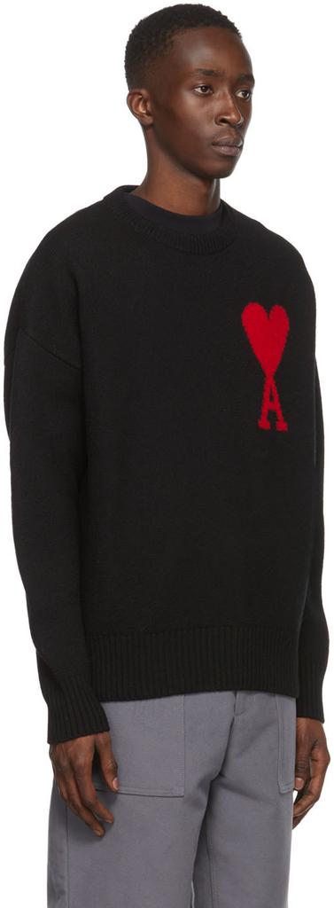 Black Ami de Cœur Crewneck Sweater商品第2张图片规格展示