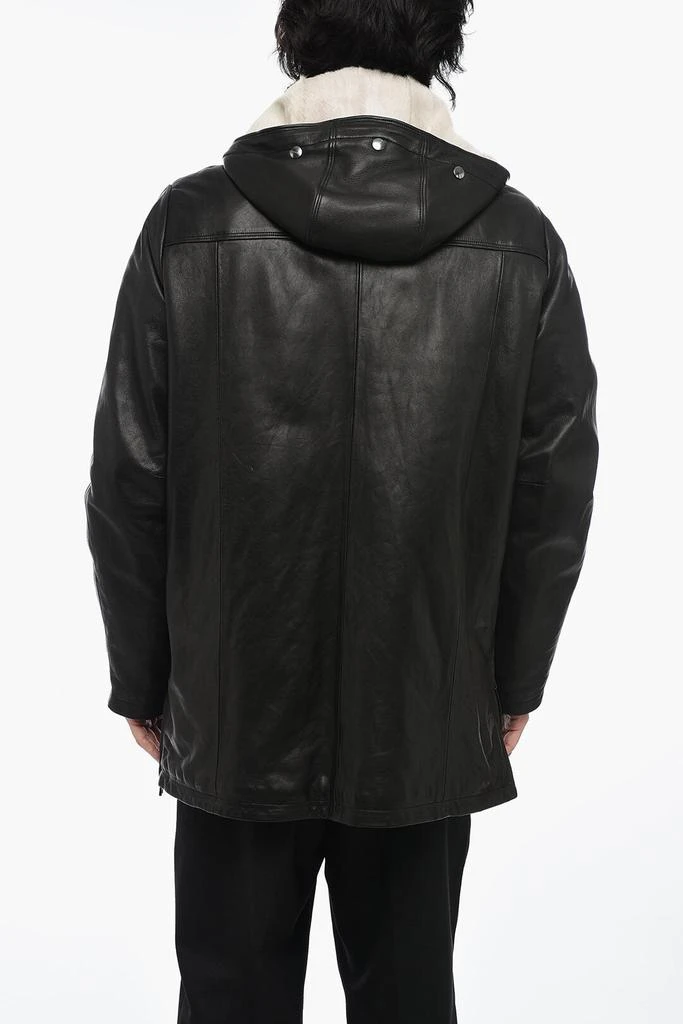 商品GIORGIO BRATO|Giorgio Brato Leather Parka Jacket with Removable Fur Inner,价格¥10911,第2张图片详细描述