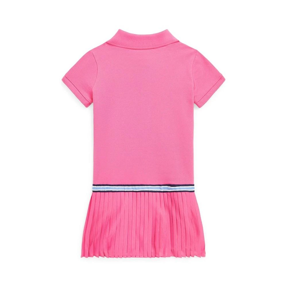商品Ralph Lauren|Toddler and Little Girls Short Sleeves Pleated Stretch Mesh Dress,价格¥313,第2张图片详细描述