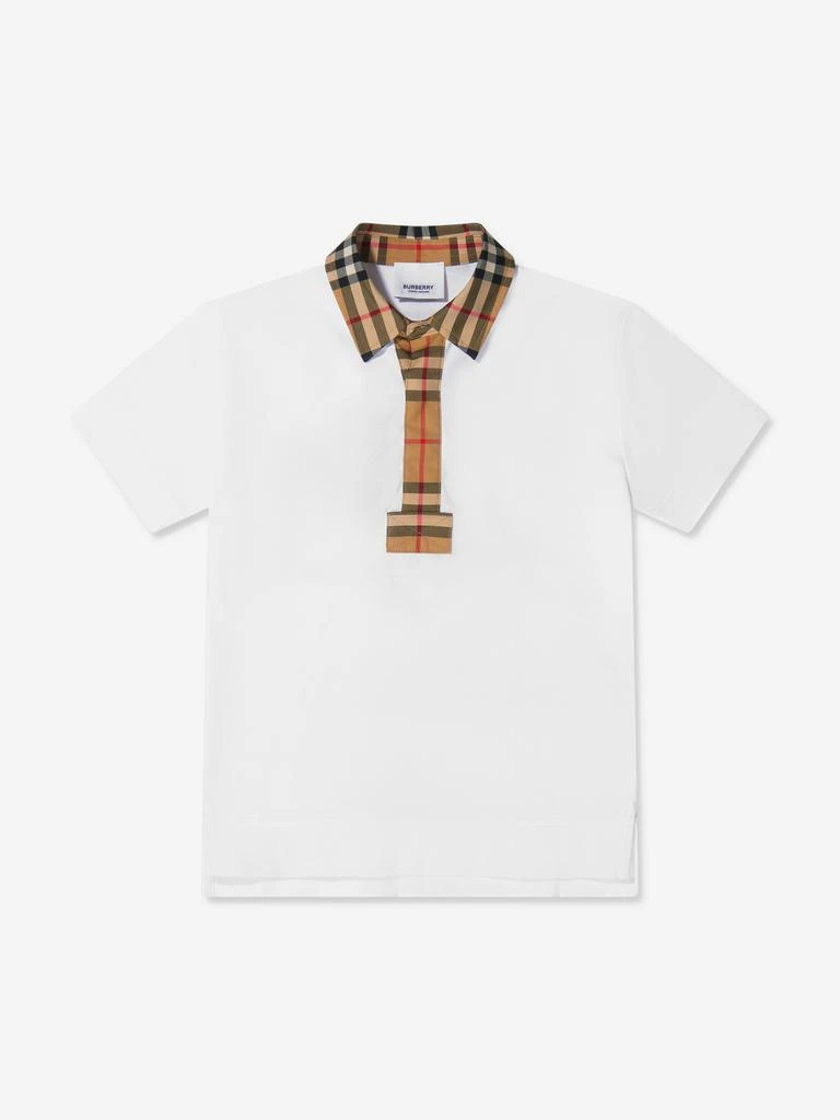 商品Burberry|Baby Boys Mini Johane Polo Shirt In White,价格¥1363,第1张图片