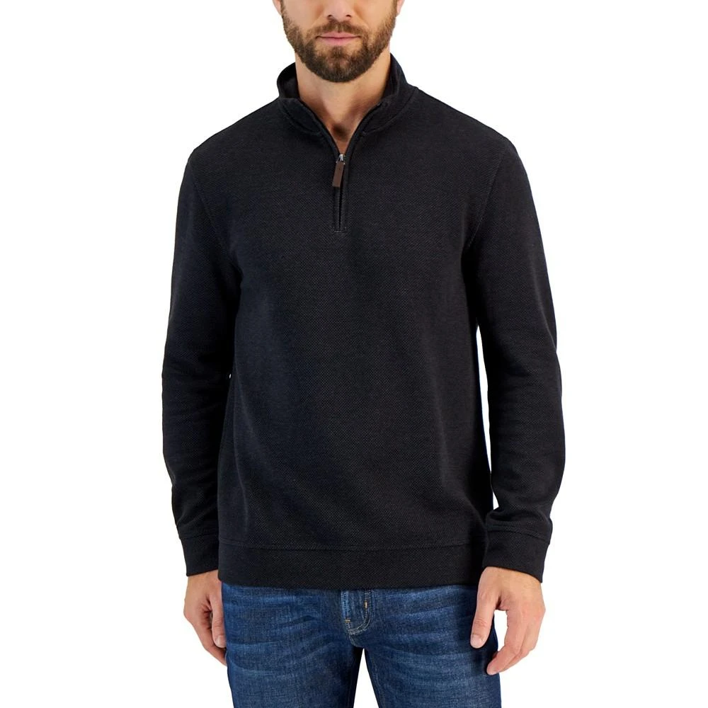 商品Club Room|Men's Birdseye Quarter-Zip Pullover, Created for Macy's,价格¥191,第3张图片详细描述