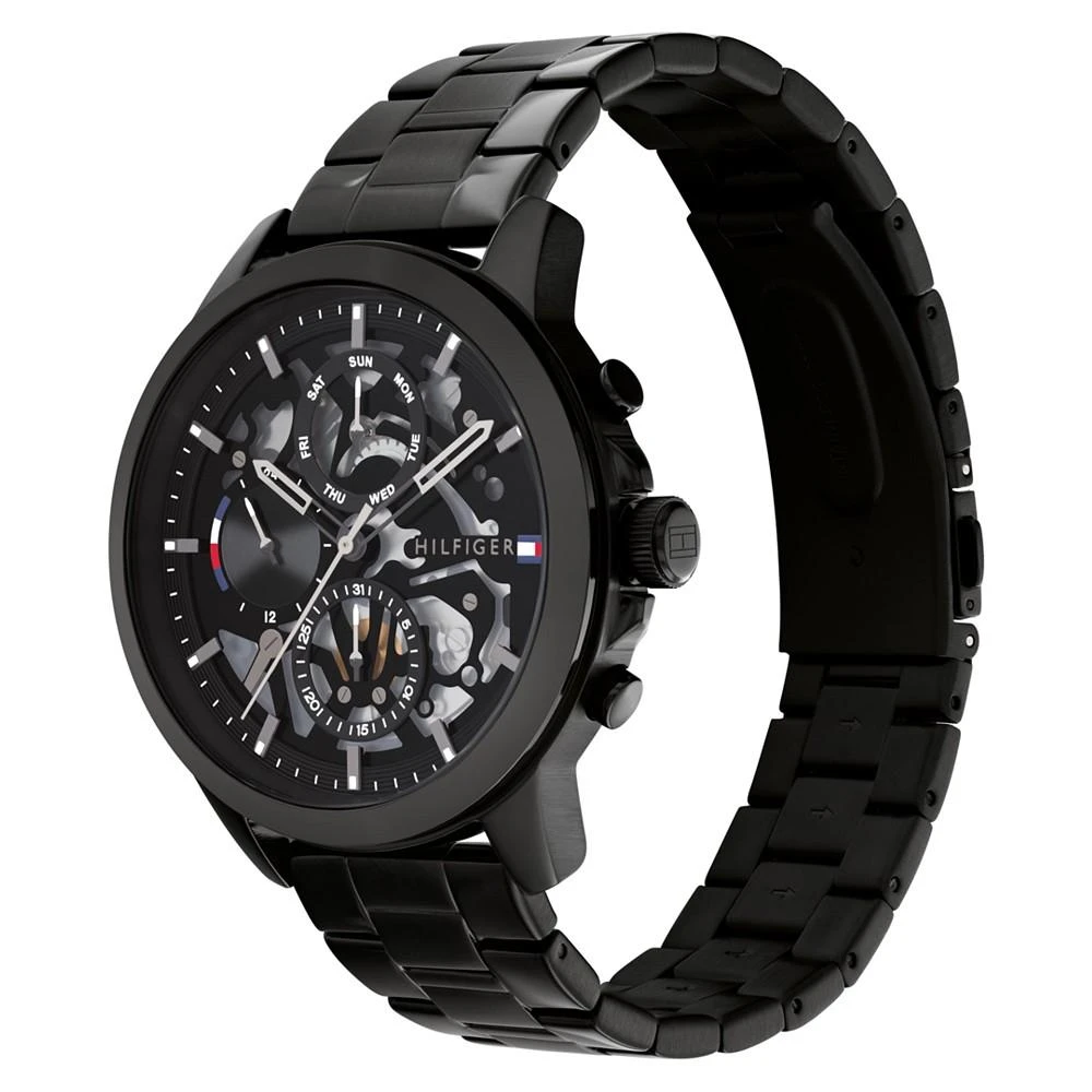 商品Tommy Hilfiger|Men's Black-Tone Stainless Steel Bracelet Watch 44mm,价格¥1099,第2张图片详细描述