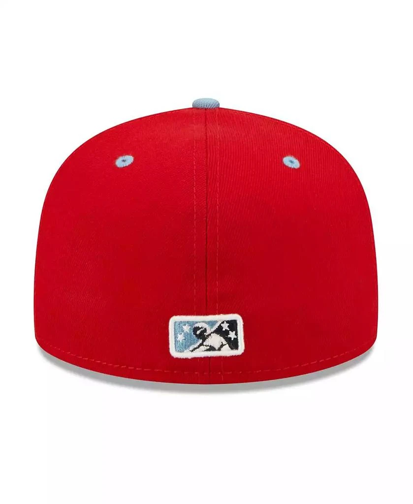 商品New Era|Men's Red Tri-City Dust Devils Light Blue Theme Night 59FIFTY Fitted Hat,价格¥246,第3张图片详细描述