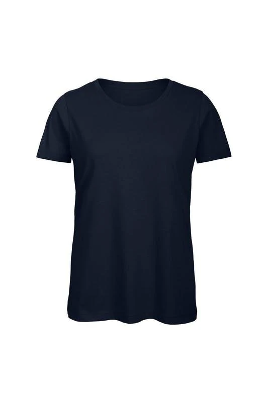 商品B&C|B&C Womens/Ladies Favourite Organic Cotton Crew T-Shirt (Navy Blue),价格¥112,第1张图片