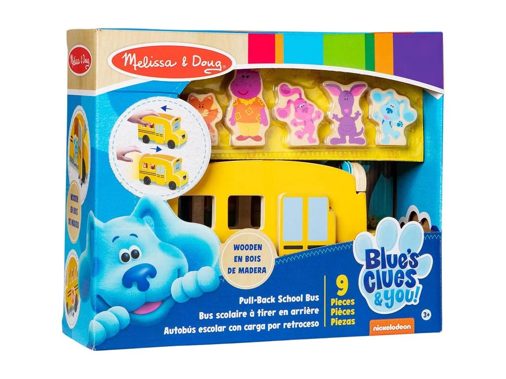 商品Melissa & Doug|Blues Clues & You Wooden Pull-Back School Bus,价格¥174,第5张图片详细描述