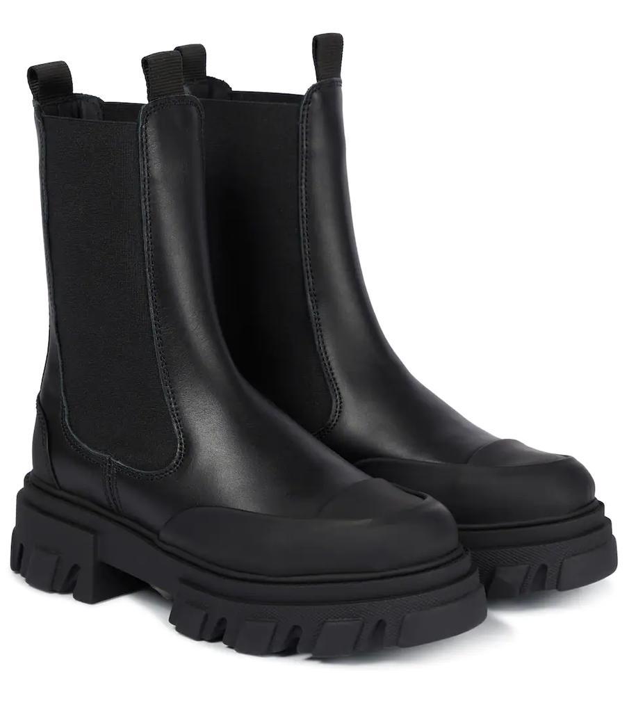商品Ganni|Leather Chelsea boots,价格¥3079,第1张图片