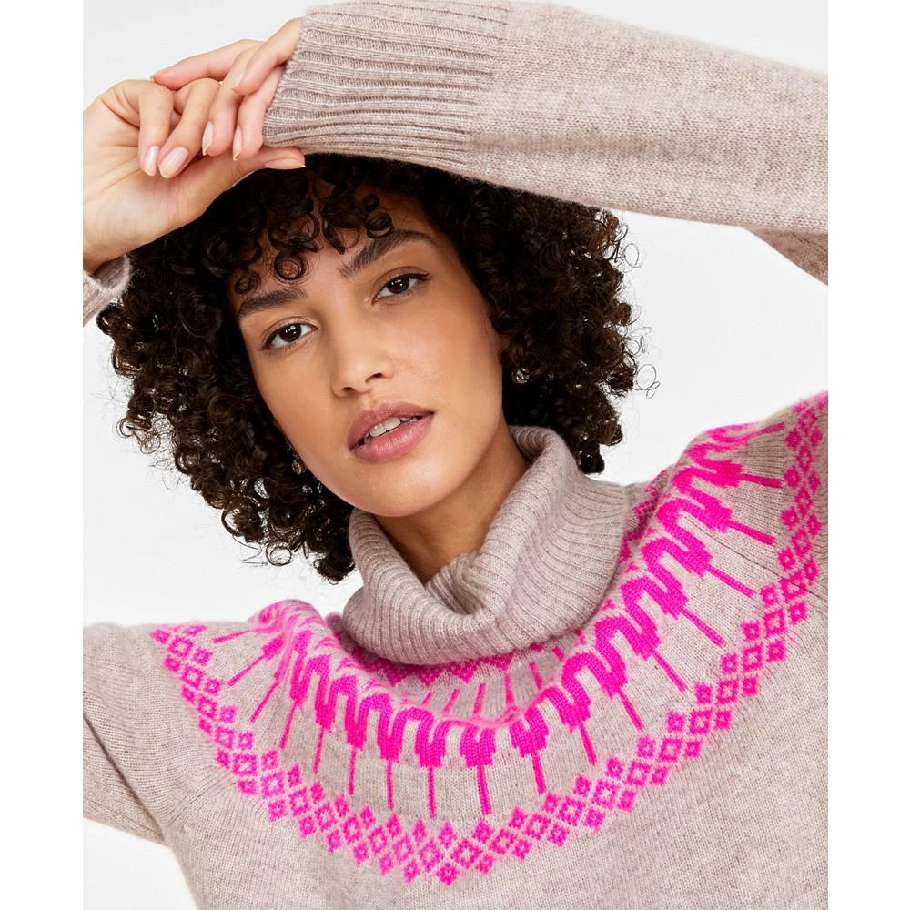 商品Charter Club|Women's 100% Cashmere Fair Isle Turtleneck Sweater, Created for Macy's,价格¥627,第3张图片详细描述