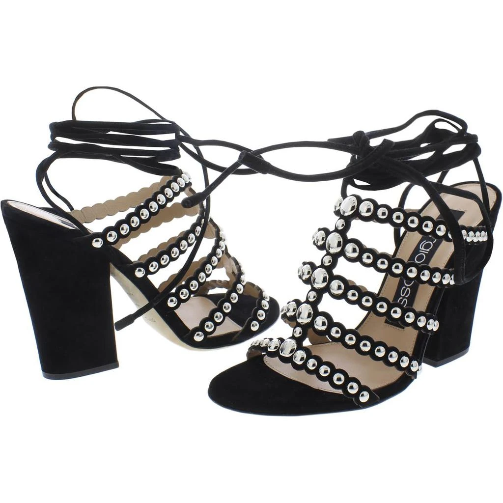 商品Sergio Rossi|Sergio Rossi Womens Elettra Suede Strappy Dress Sandals,价格¥780,第3张图片详细描述