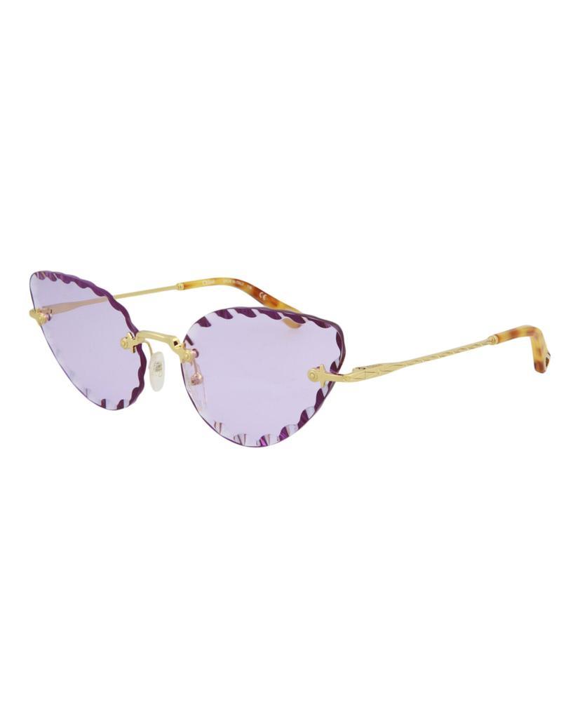 商品Chloé|Cat-Eye Frame Metal Sunglasses,价格¥807,第4张图片详细描述
