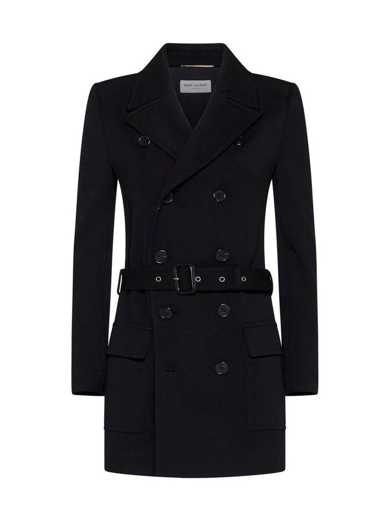 商品Yves Saint Laurent|Saint Laurent Coats & Jackets in Black,价格¥15976,第1张图片