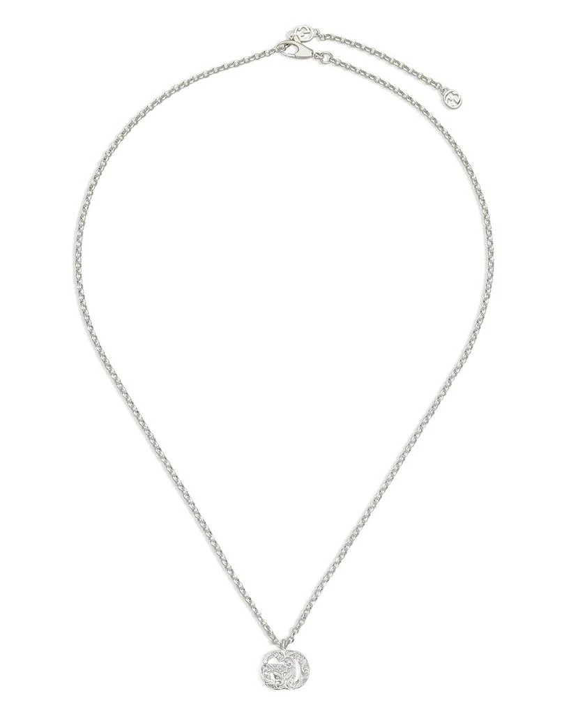 Gucci Sterling Silver Marmont Double G Pendant Necklace, 14.9-16.5" 商品