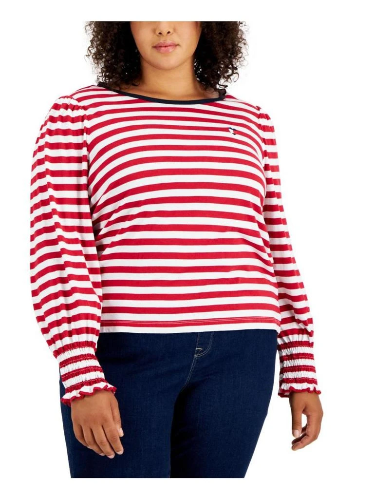 商品Tommy Hilfiger|Womens Striped Smocked T-Shirt,价格¥266,第1张图片