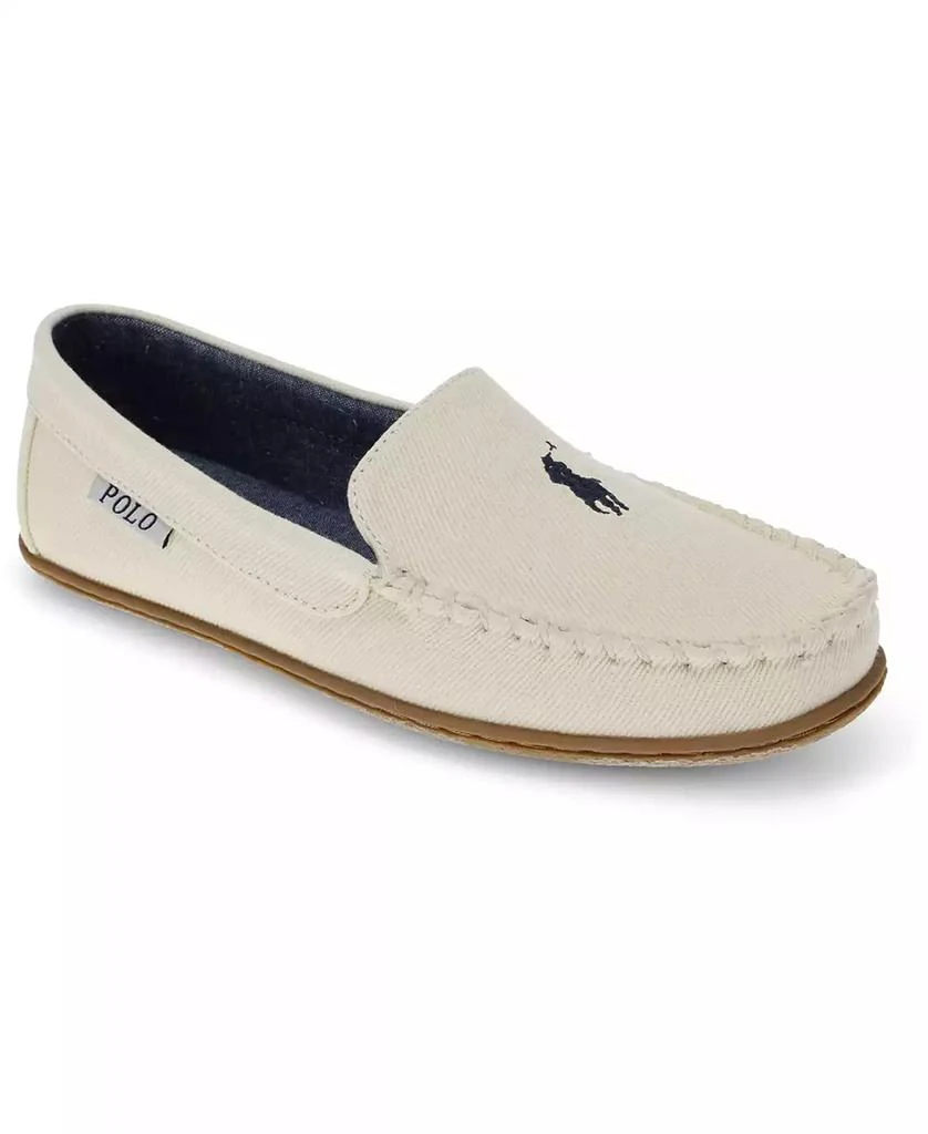 商品Ralph Lauren|Women's Collins Washed Twill Fabric Moccasin Slippers,价格¥425,第1张图片