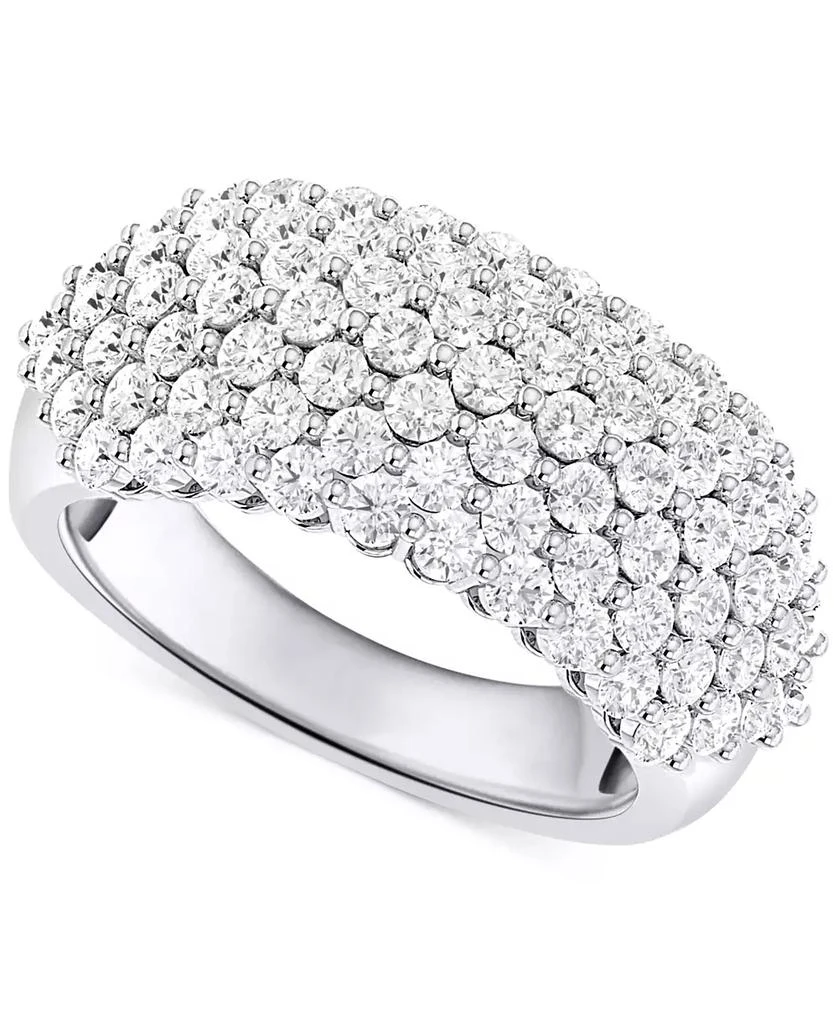 商品Forever Grown Diamonds|Lab-Grown Diamond Pavé Band (2 ct. t.w.) in Sterling Silver,价格¥1498,第1张图片