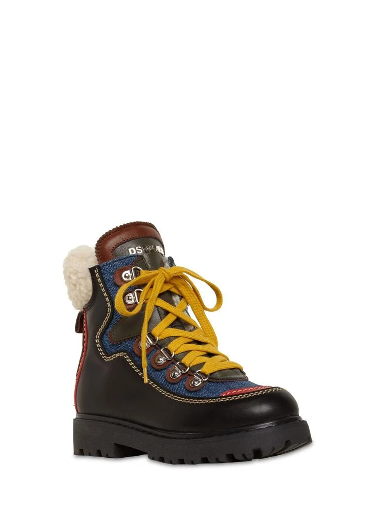 商品DSQUARED2|Denim & Leather Snow Boots,价格¥1725,第1张图片详细描述