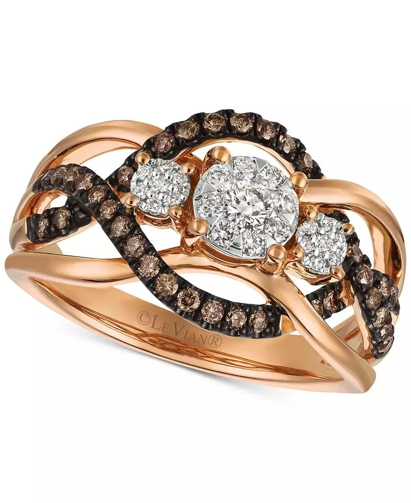 商品Le Vian|Chocolatier Diamond Ring (3/8 ct. t.w.) 	in 14k Rose Gold (Also Available in Two-Tone White & Yellow Gold or White Gold),价格¥6953,第1张图片