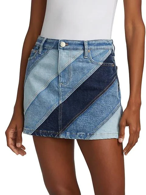 商品Alice + Olivia|Good High-Waisted Denim Miniskirt,价格¥887,第3张图片详细描述
