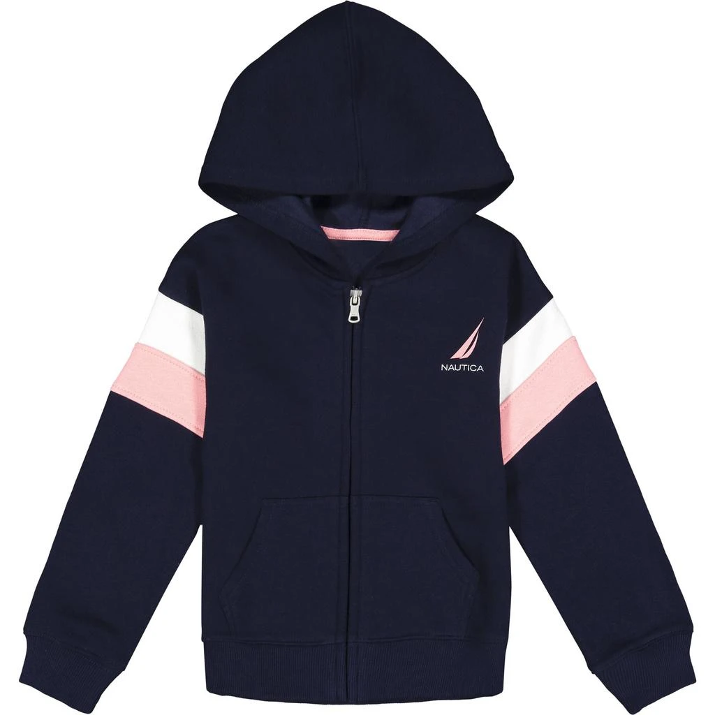 商品Nautica|Nautica Girls' Fleece Colorblock Hoodie (8-16),价格¥197,第1张图片