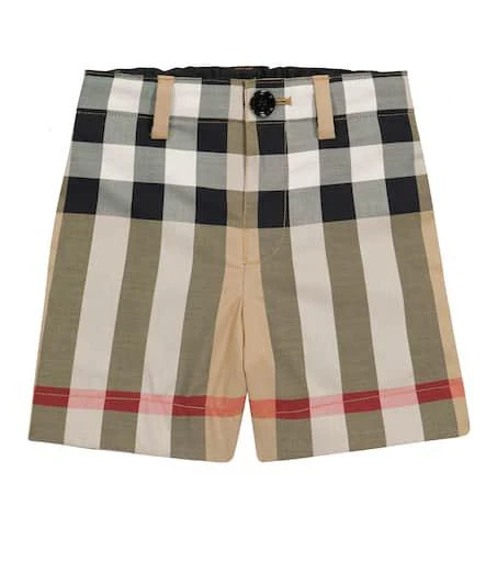商品Burberry|婴幼儿 — 格纹棉质短裤,价格¥1157,第1张图片