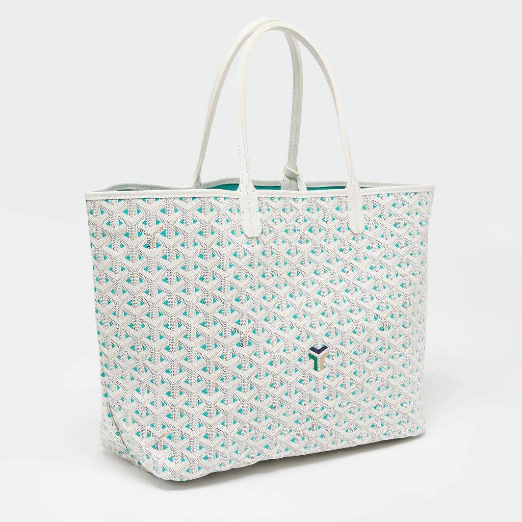 Goyard White Goyardine Coated Canvas and Leather Saint Louise Claire Voie PM Tote商品第3张图片规格展示