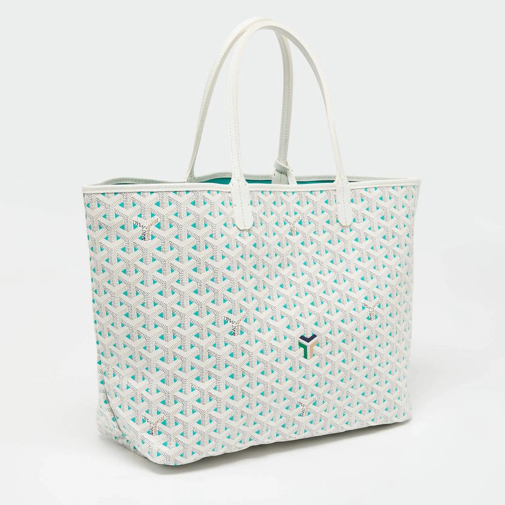 商品Goyard|Goyard White Goyardine Coated Canvas and Leather Saint Louise Claire Voie PM Tote,价格¥25288,第3张图片详细描述