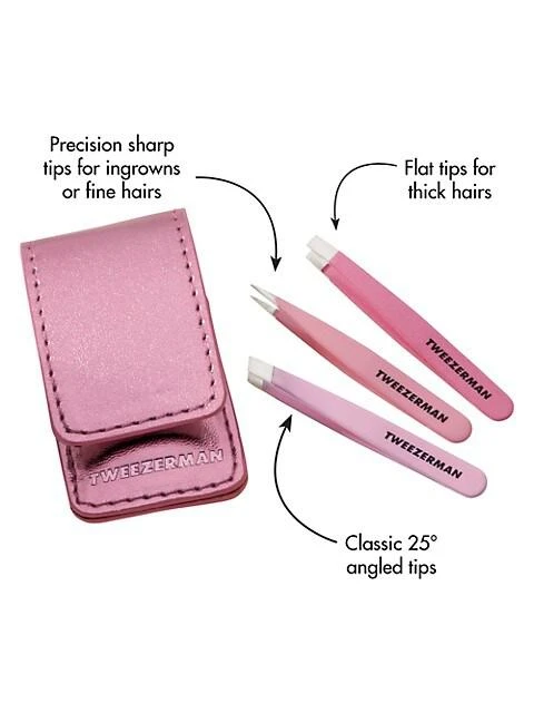 商品Tweezerman|3-Piece Micro-Mini Tweezer Set,价格¥188,第3张图片详细描述