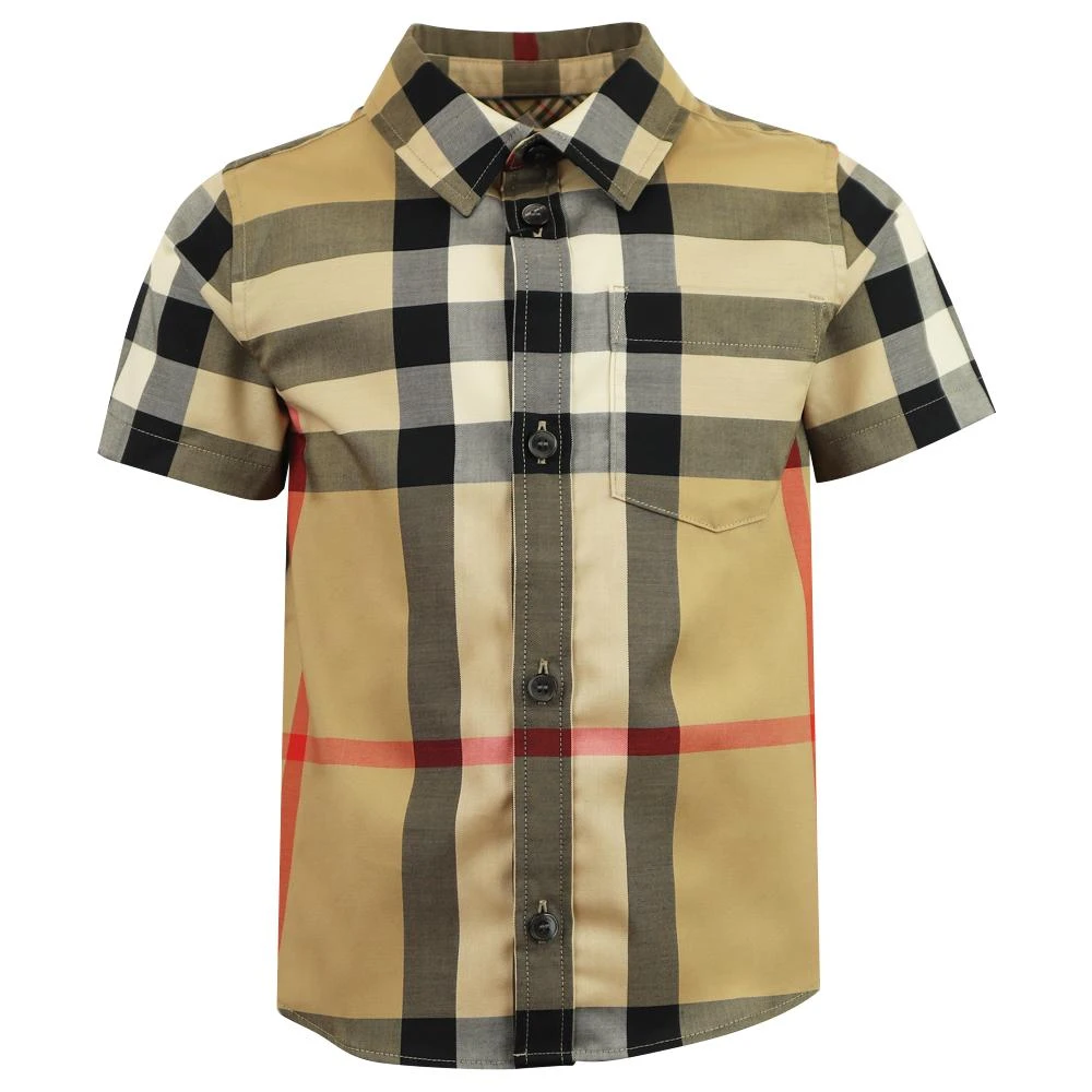 商品Burberry|Short Sleeve Mini Owen Shirt Beige,价格¥1567,第2张图片详细描述