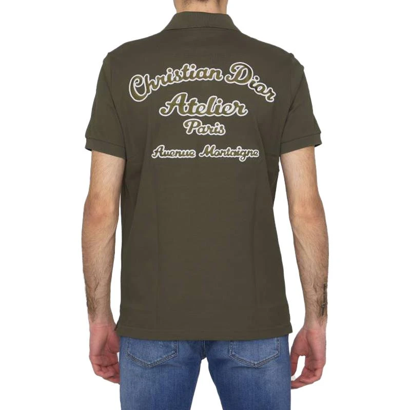 商品[国内直发] Dior|迪奥 CHRISTIAN  ATELIER 字母刺绣短袖直筒Polo衫 男款 绿色,价格¥3952,第5张图片详细描述